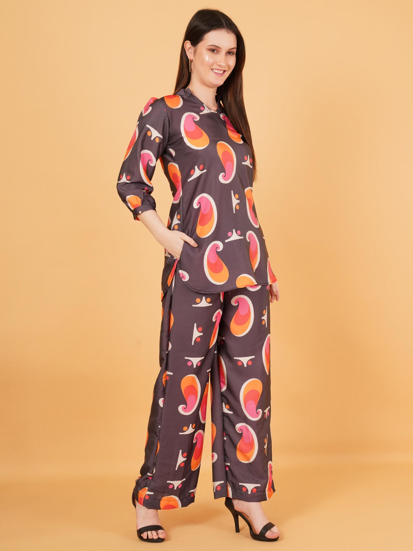 Women's Paisley Print Co-Ord Set