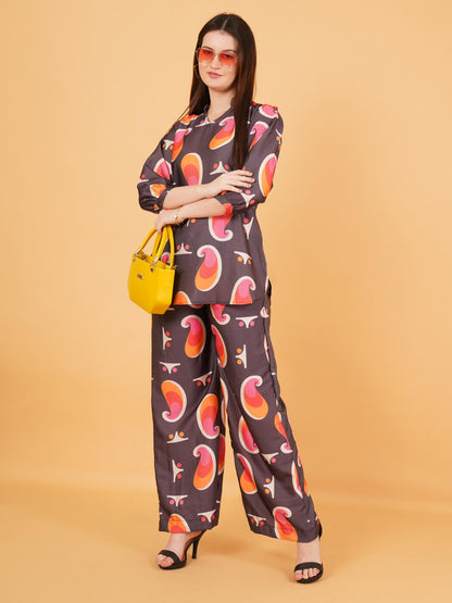 Women's Paisley Print Co-Ord Set