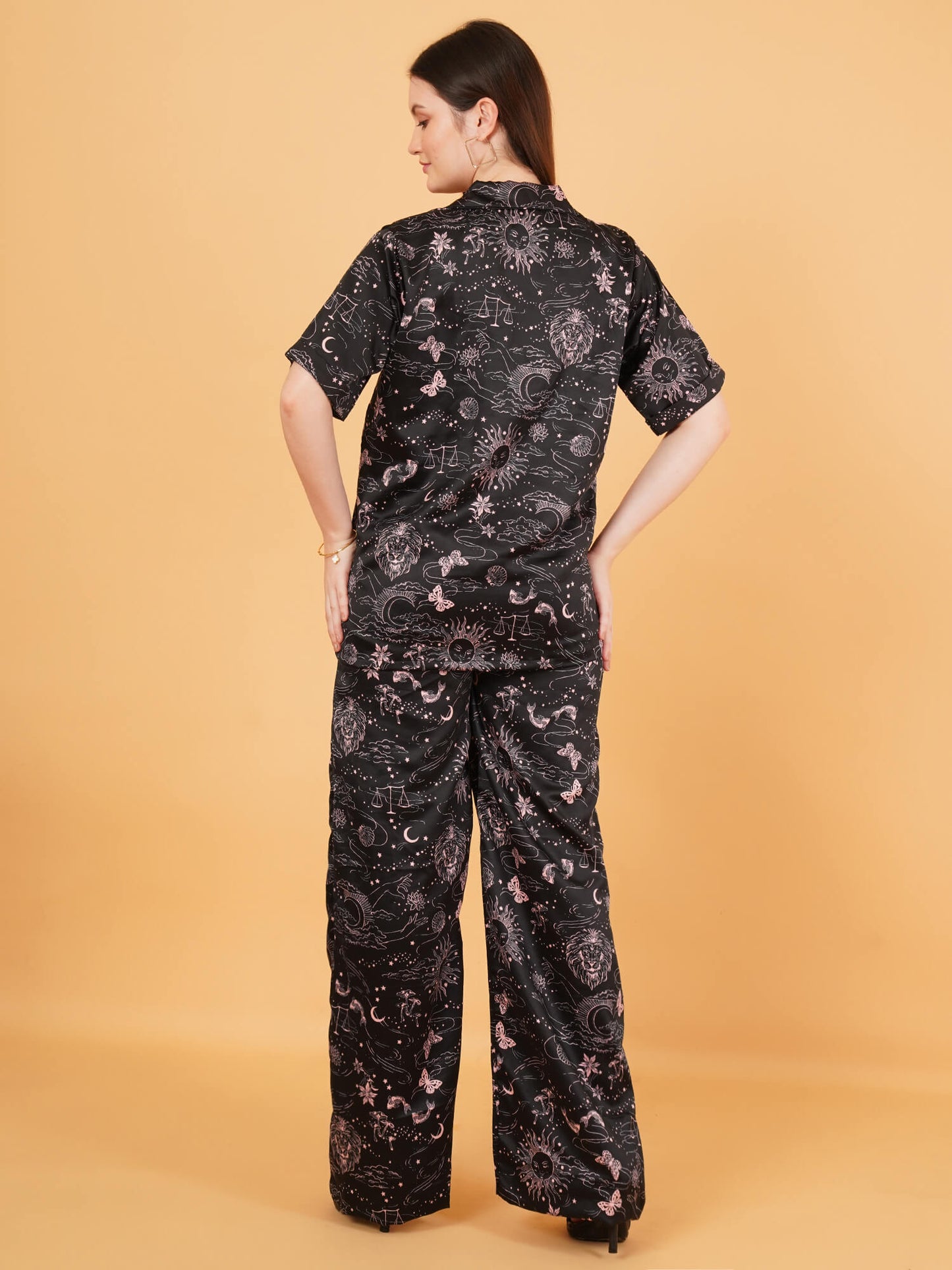 Black Satin Co-Ord Set