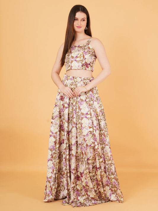 Vintage Floral Indo-Western Set