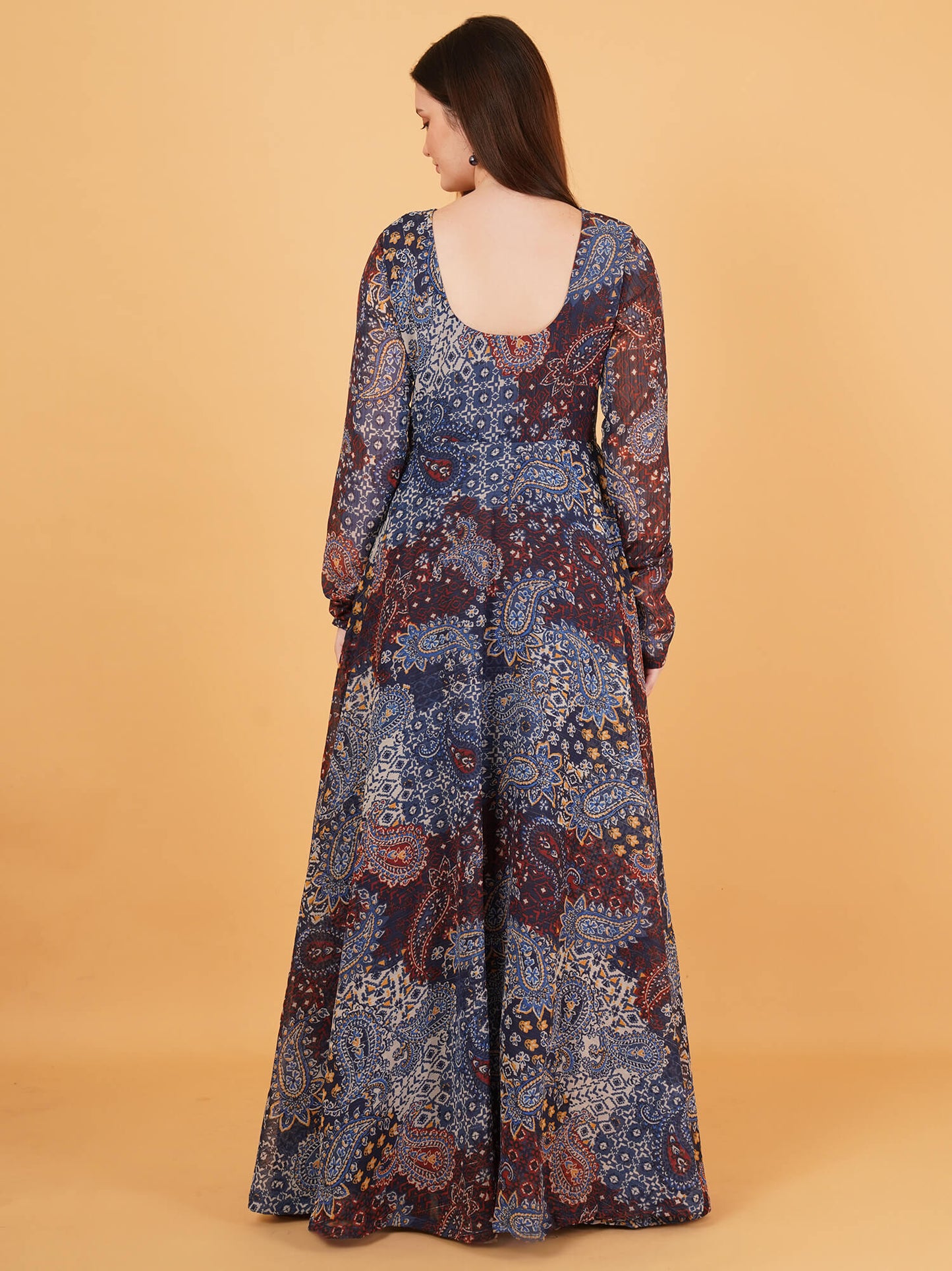 Blue Anarkali Dress with Dupatta