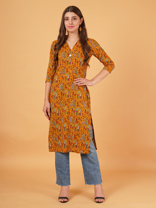 Jaipuri Kalamkari long kurta