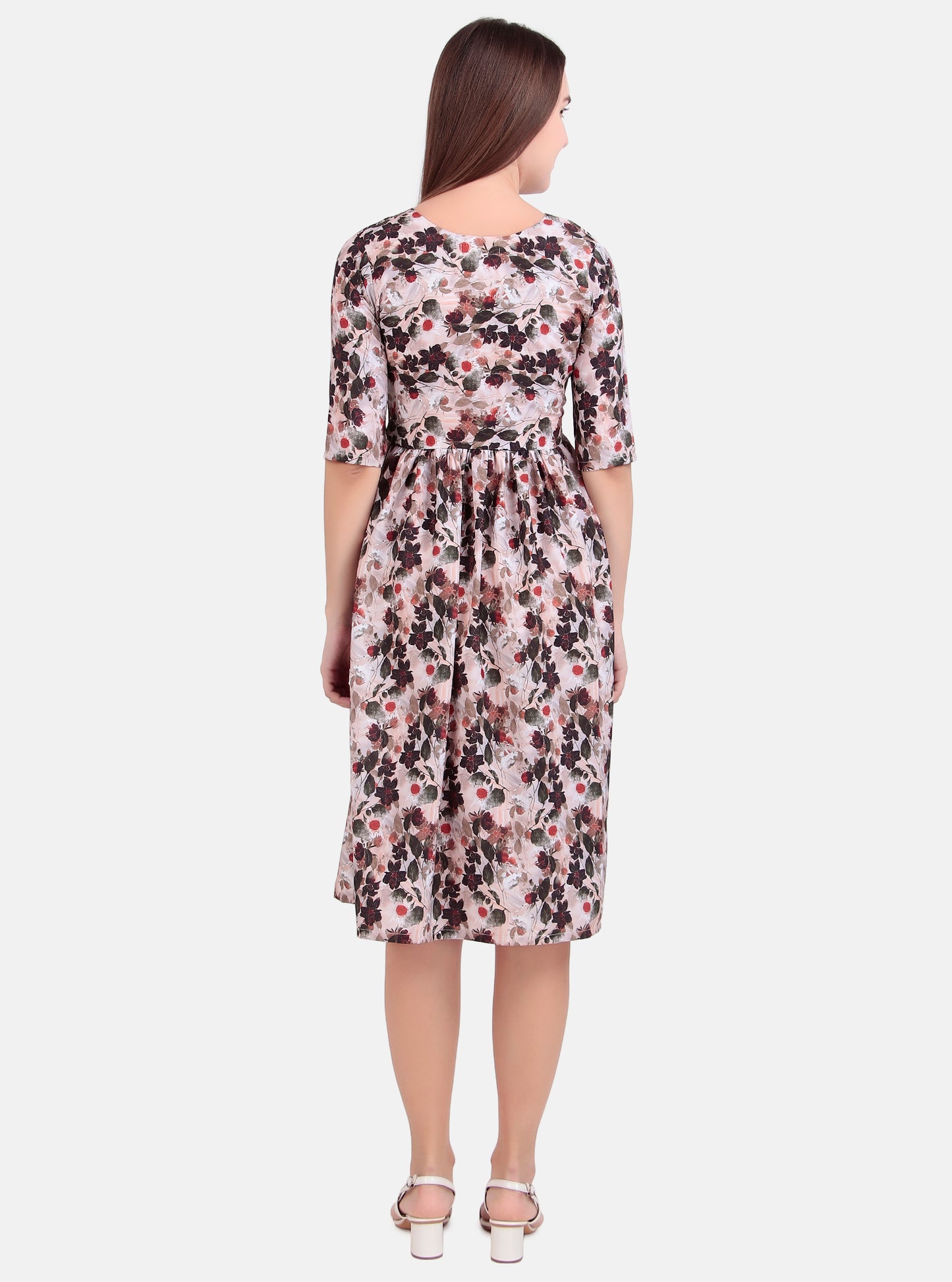 crepe  cherry print dress