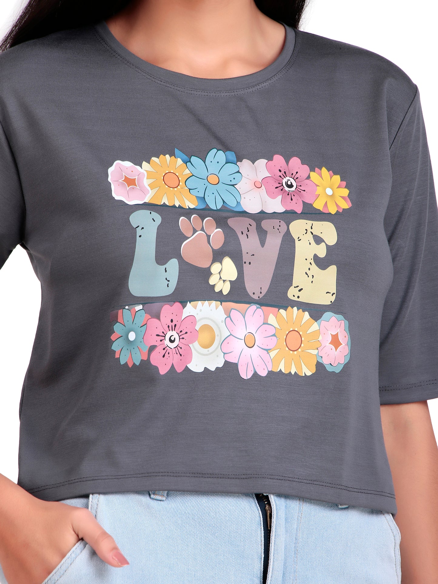 girls crop t-shirt