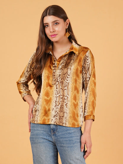 Satin Shirt Top