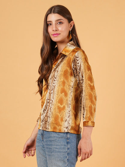 Satin Shirt Top