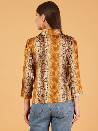 Satin Shirt Top