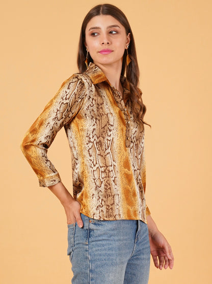 Satin Shirt Top
