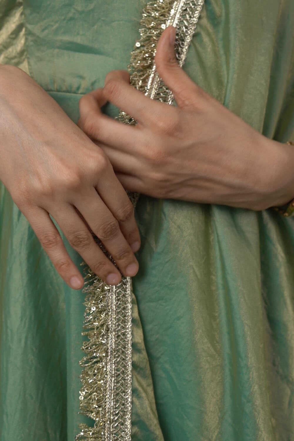 Green Elegant Anarkali Suit with Dupatta