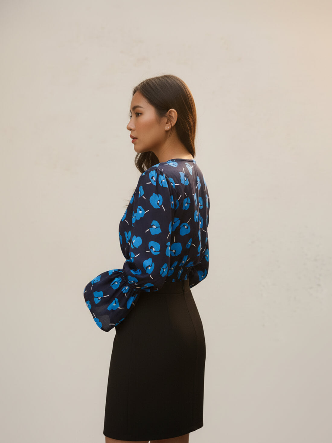 Floral Square-Neck Top