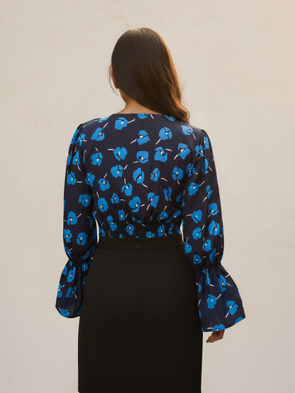 Floral Square-Neck Top